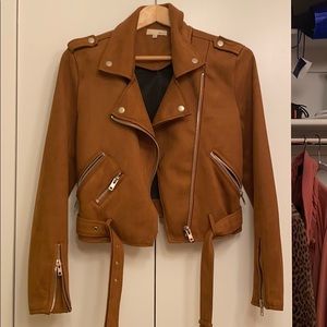 Faux Suede Biker jacket | Size: Small